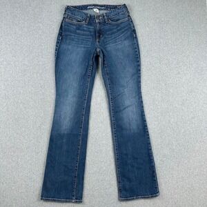 Eddie Bauer Womens Bootcut Jeans Size 0 Medium Wash Curvy Fit Leg Shape